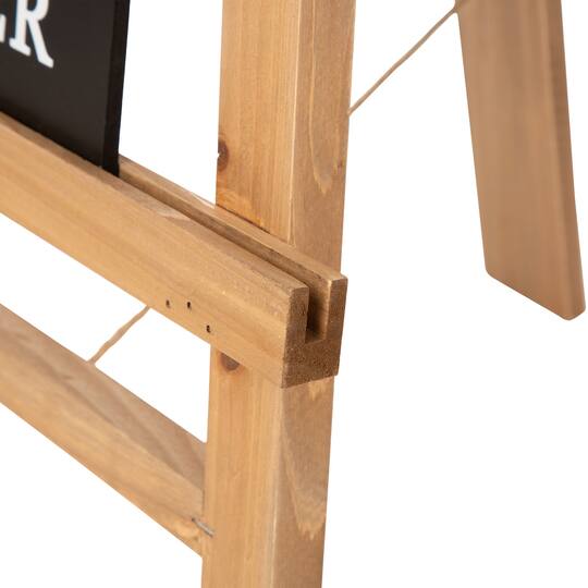 Glitzhome® 32" Double-Sided Wooden Easel Accent with Changeable Board